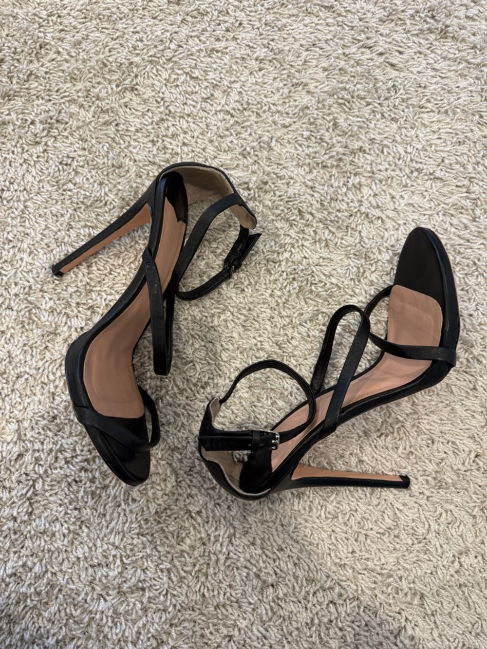 Tony Bianco Black “Atkins” Strappy Stiletto Heels